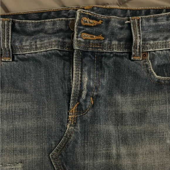vintage abercrombie y2k micro mini denim skirt size 2 ! - Picture 3 of 6
